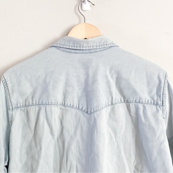 Levi's, light wash classic western relaxed button down shirt sz XXL - Picture 12 of 13